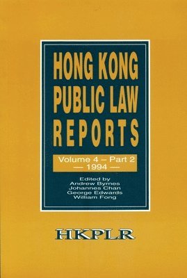Hong Kong Public Law Reports V 4 Part 2 1