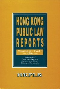 bokomslag Hong Kong Public Law Reports V 4 Part 3