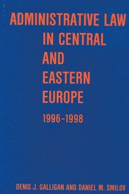 bokomslag Administrative Law in Central and Eastern Europe