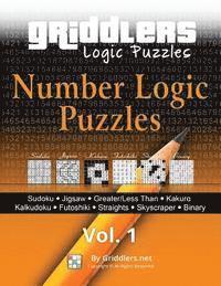 bokomslag Griddlers - Number Logic Puzzles: Sudoku, Jigsaw, Greater/Less Than, Kakuro, Kalkuldoku, Futoshiki, Straights, Skyscraper, Binary