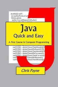 bokomslag Java Quick and Easy: A First Course in Computer Programming