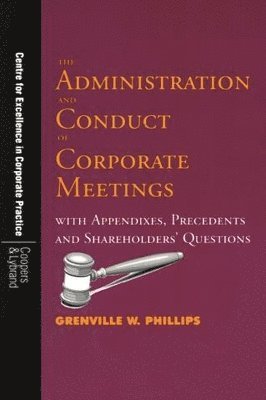 bokomslag Administration and Conduct of Corporate Meetings