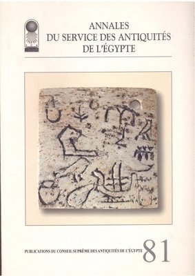 bokomslag Annales Du Service Des Antiquites De L'Egypte: v. 81