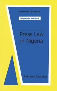 bokomslag Press Law in Nigeria