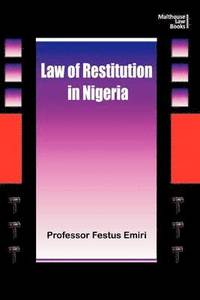 bokomslag The Law of Restitution in Nigeria