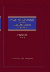bokomslag The Digest of Judgments of the Supreme Court of Nigeria