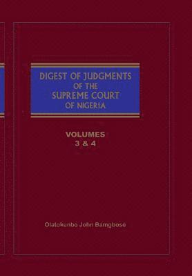 The Digest of Judgments of the Supreme Court of Nigeria 1