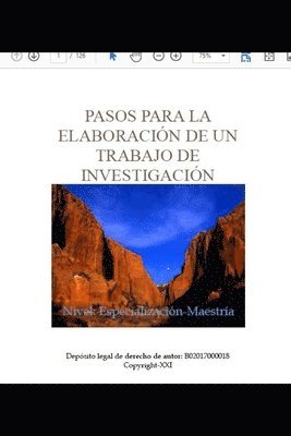 Pasos Para La Elaboracion de Un Trabajo de Investigacion 1