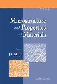 bokomslag Microstructure And Properties Of Materials (Volume 1)