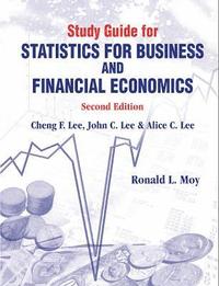 bokomslag Study Guide For Statistics For Business And Financial Economics