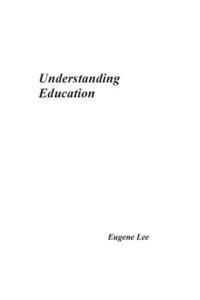 Understanding Education 1