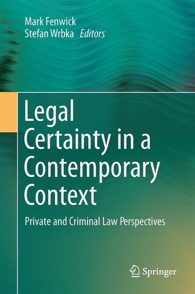 bokomslag Legal Certainty in a Contemporary Context