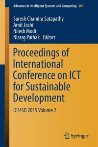 bokomslag Proceedings of International Conference on ICT for Sustainable Development