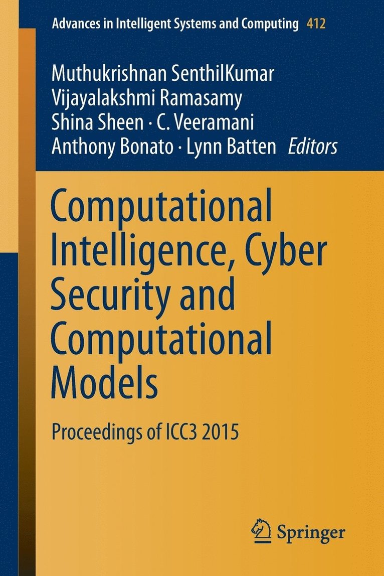 Computational Intelligence, Cyber Security and Computational Models 1