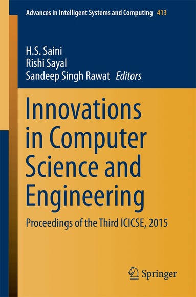 H. S. Saini, Rishi Sayal, Sandeep Rawat - Innovations in Computer Science and Engineering, Häftad