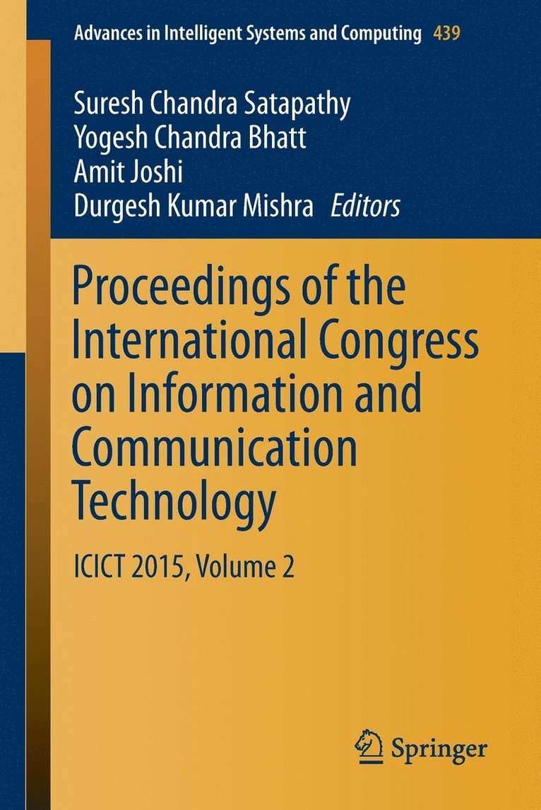 Proceedings of the International Congress on Information and Communication Technology 1