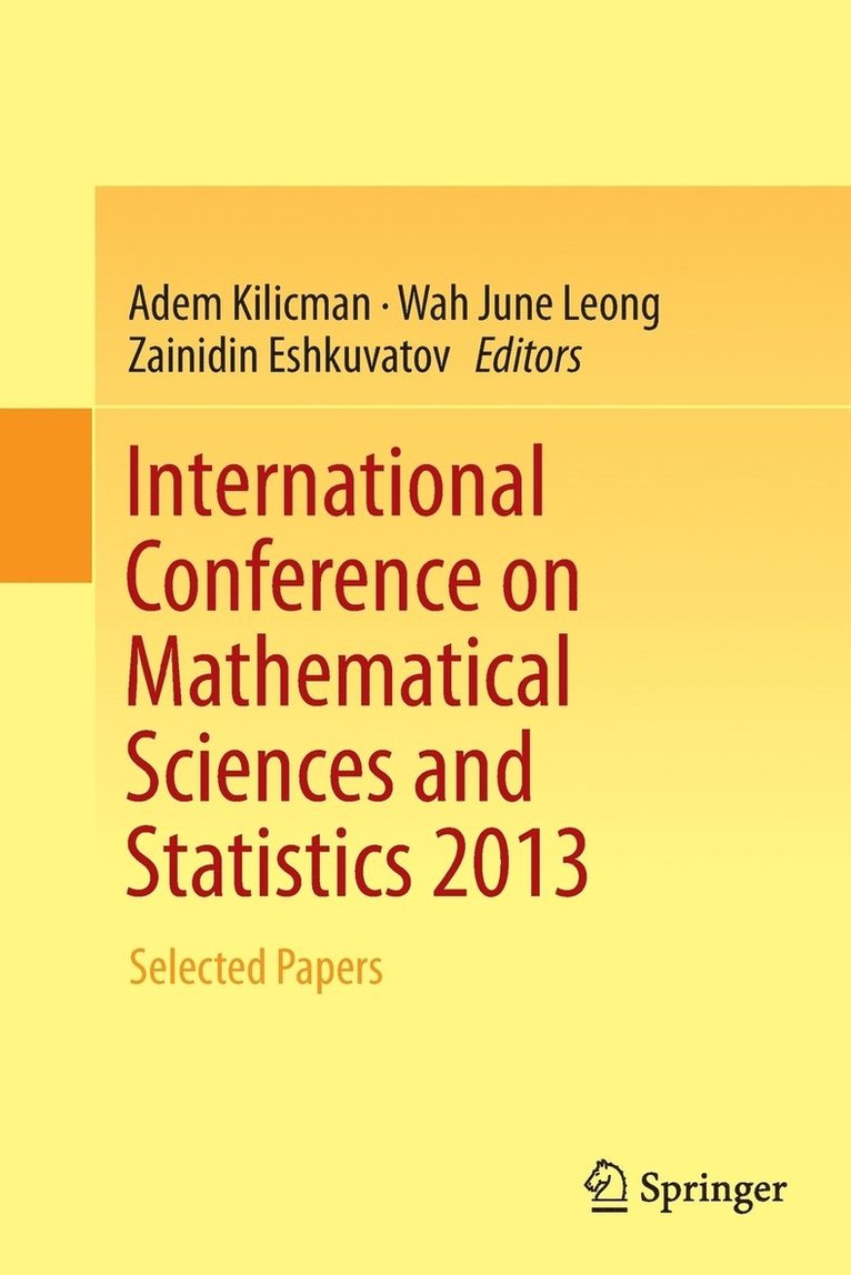 International Conference on Mathematical Sciences and Statistics 2013 1