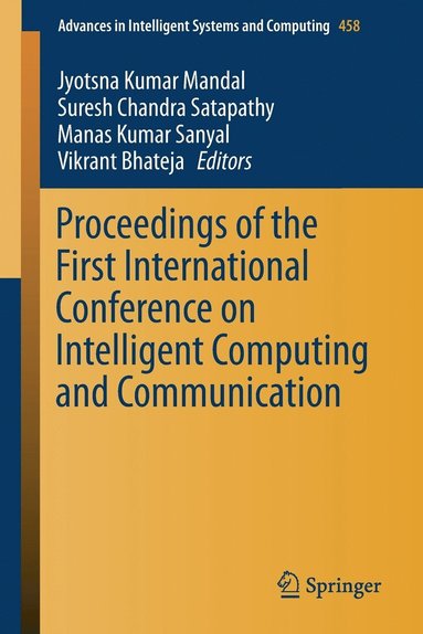 bokomslag Proceedings of the First International Conference on Intelligent Computing and Communication