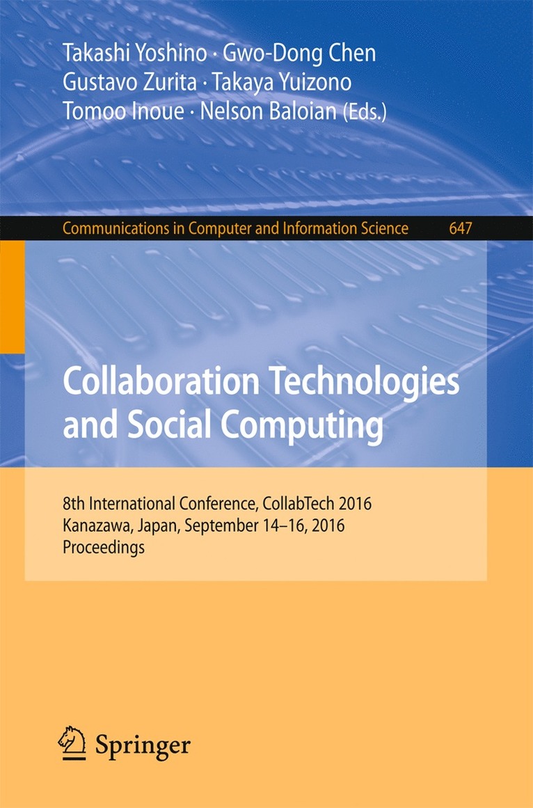 Collaboration Technologies and Social Computing 1