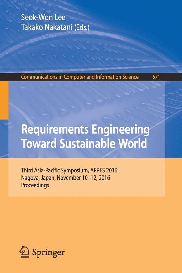 Requirements Engineering Toward Sustainable World 1