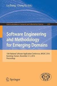 bokomslag Software Engineering and Methodology for Emerging Domains