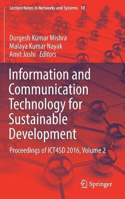 Information and Communication Technology for Sustainable Development 1