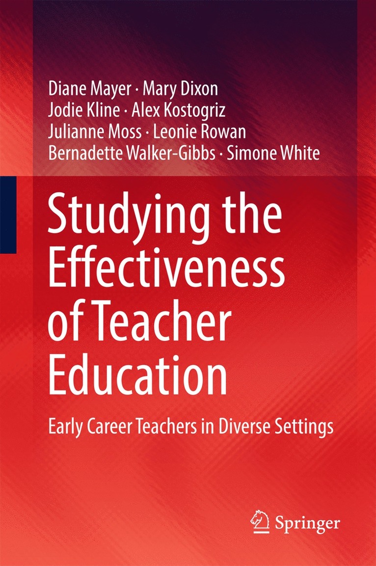 Diane Mayer, Mary Dixon, Jodie Kline, Alex Kostogriz, Julianne Moss, Leonie Rowan, Bernadette Walker-Gibbs, Simone White - Studying the Effectiveness of Teacher Education, Inbunden
