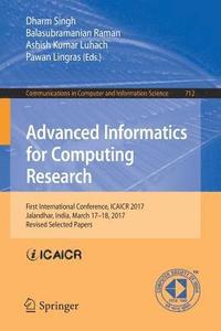 bokomslag Advanced Informatics for Computing Research