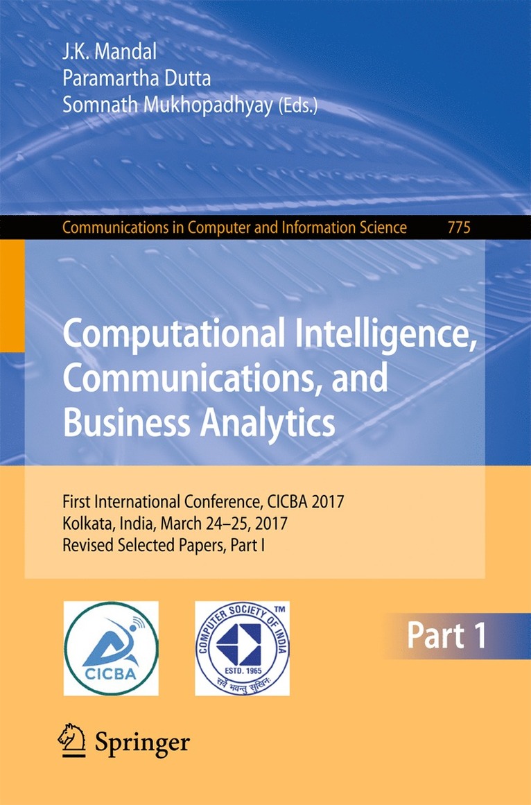 Computational Intelligence, Communications, and Business Analytics 1