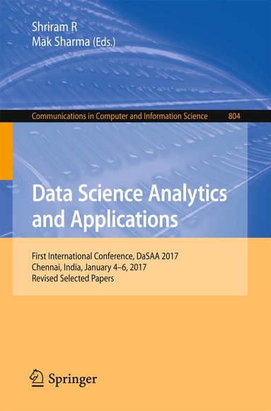 Shriram R, Mak Sharma - Data Science Analytics and Applications, Häftad