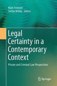 bokomslag Legal Certainty in a Contemporary Context