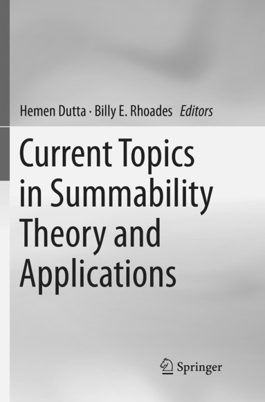 bokomslag Current Topics in Summability Theory and Applications