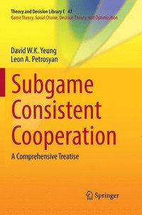 bokomslag Subgame Consistent Cooperation