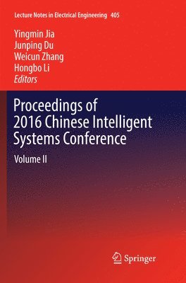 Proceedings of 2016 Chinese Intelligent Systems Conference 1