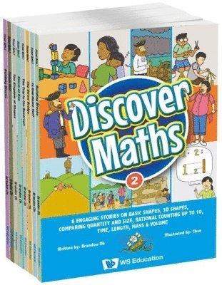 bokomslag Discover Maths 2: 8 Engaging Stories On Basic Shapes, 3d Shapes, Comparing Quantity And Size, Rational Counting Up To 10, Time, Length, Mass & Volume