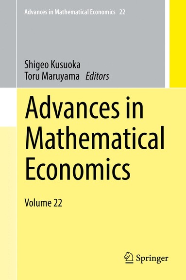 bokomslag Advances in Mathematical Economics