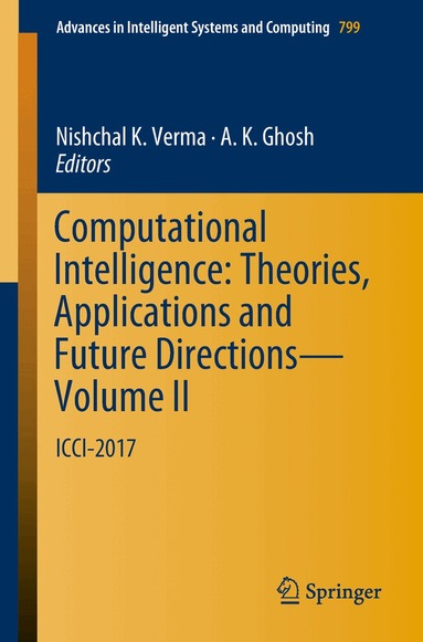 Nishchal K. Verma, A. K. Ghosh - Computational Intelligence: Theories, Applications and Future Directions - Volume II, Häftad
