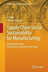 bokomslag Supply Chain Social Sustainability for Manufacturing