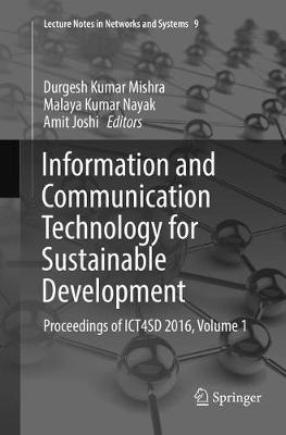 Information and Communication Technology for Sustainable Development 1