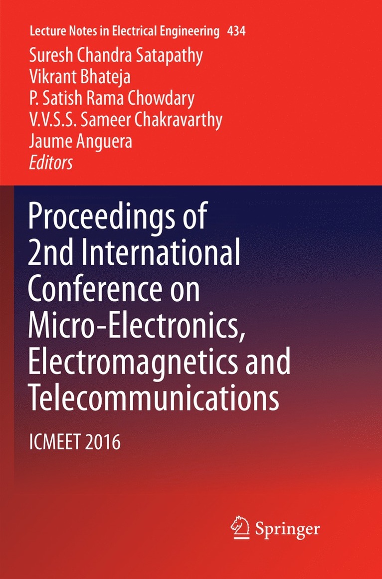 Proceedings of 2nd International Conference on Micro-Electronics, Electromagnetics and Telecommunications 1