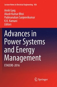 bokomslag Advances in Power Systems and Energy Management