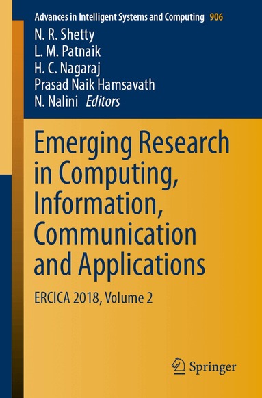 N. R. Shetty, L. M. Patnaik, H. C. Nagaraj, Prasad Naik Hamsavath, N. Nalini - Emerging Research in Computing, Information, Communication and Applications, Häftad
