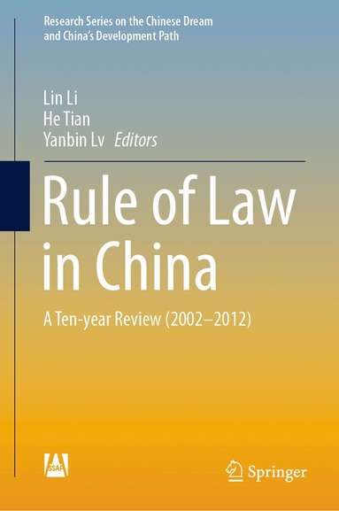 Lin Li, He Tian, Yanbin Lv - Rule of Law in China, Inbunden
