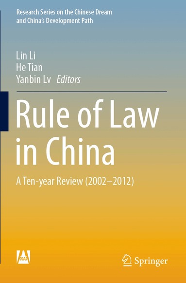 Lin Li, He Tian, Yanbin Lv - Rule of Law in China, Häftad
