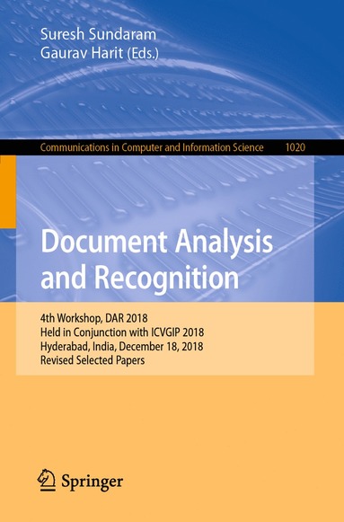 bokomslag Document Analysis and Recognition