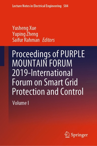 bokomslag Proceedings of PURPLE MOUNTAIN FORUM 2019-International Forum on Smart Grid Protection and Control