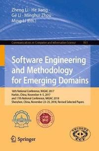 bokomslag Software Engineering and Methodology for Emerging Domains