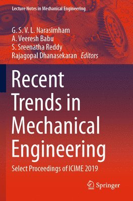 bokomslag Recent Trends in Mechanical Engineering