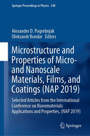 bokomslag Microstructure and Properties of Micro- and Nanoscale Materials, Films, and Coatings (NAP 2019)