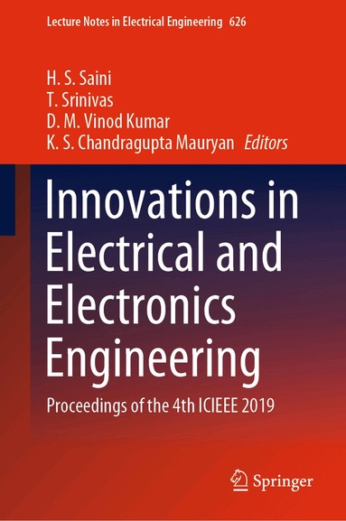 H. S. Saini, T. Srinivas, D. M. Vinod Kumar, K. S. Chandragupta  Mauryan - Innovations in Electrical and Electronics Engineering, Inbunden
